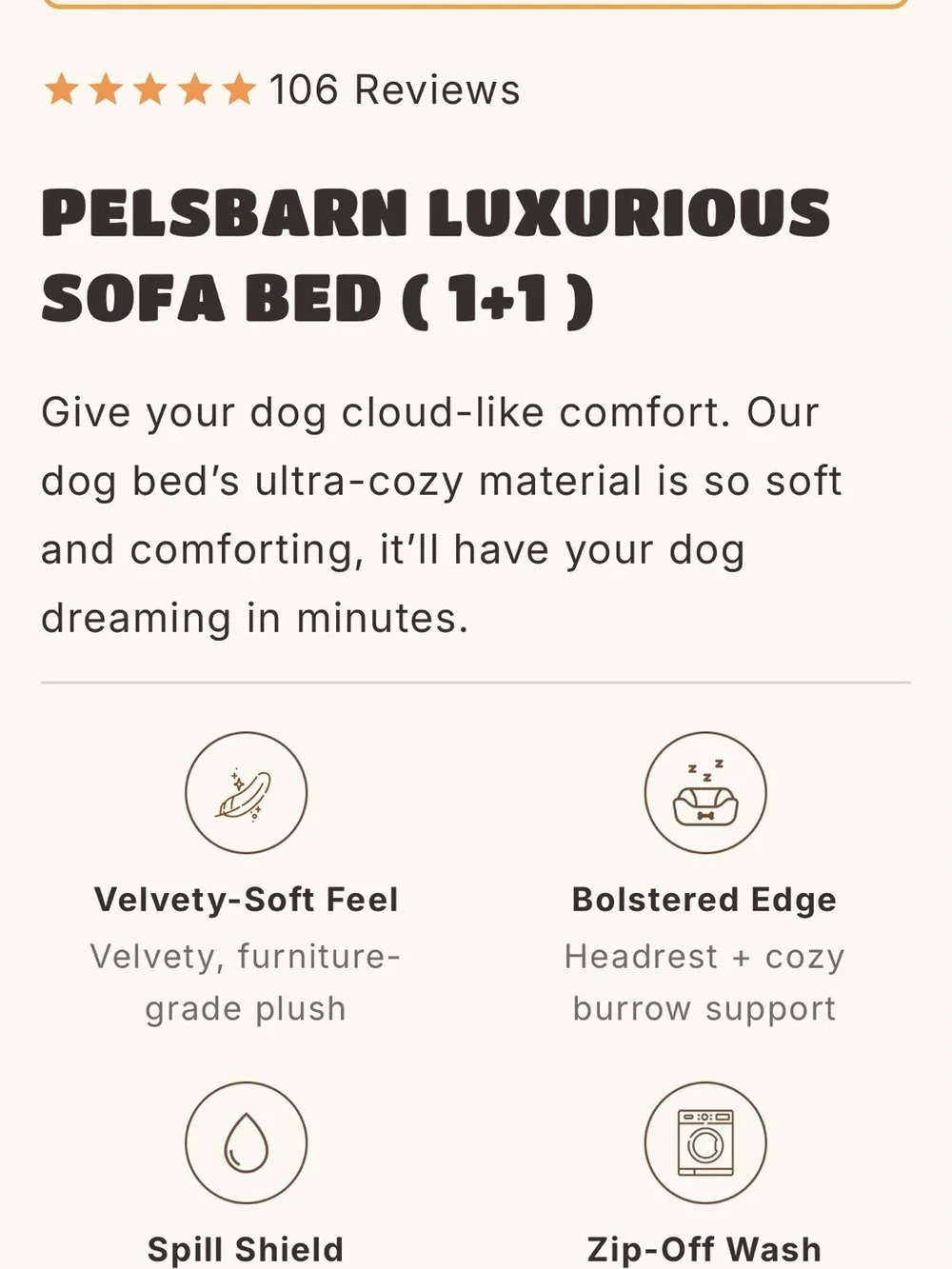 Pelsbarn Faux Fur luxurious pet bed- Latte Swirl (1 for $75 or two beds for $100